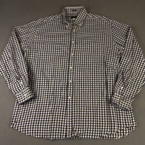 Paul & Shark Mens‎ Shirt 2XL Blue Check Gingham Button Down Yachting Preppy